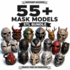 a1 55+ Mask STL Bundle | 3D Printable Cosplay, Horror, Fantasy & Sci-Fi Masks