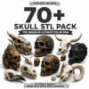 70+ Skull STL Bundle | Gothic, Horror & Fantasy 3D Print Files