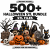 500+ Halloween STL Bundle | Horror 3D Print Models & Designs