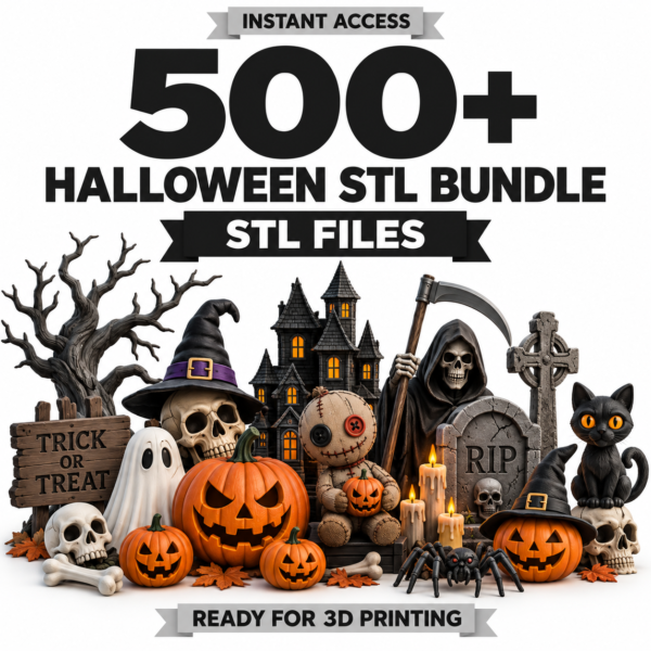 500+ Halloween STL Bundle | Horror 3D Print Models & Designs