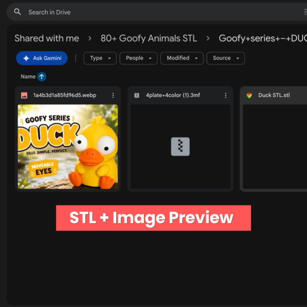 85+ Goofy Animals STL Bundle | Movable Eyes 3D Print Models | STL + 3MF Files