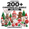 200+ Christmas STL Bundle | Xmas Ornaments & 3D Print Models